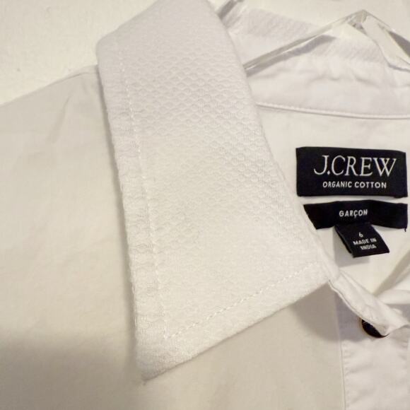 JCrew Garcon Tuxedo White Organic Cotton Button Down Shirt Women's size 6 - Picture 5 of 9